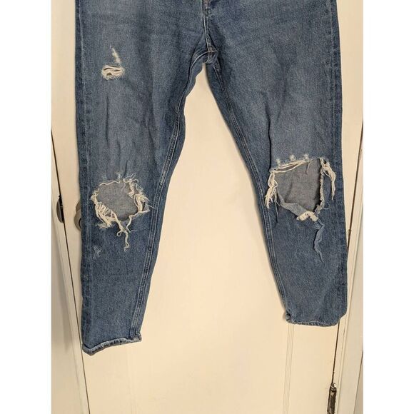 AGOLDE Feel Good Destroyed High Rise Straight Leg Denim Jeans - Size 27 - Picture 3 of 10